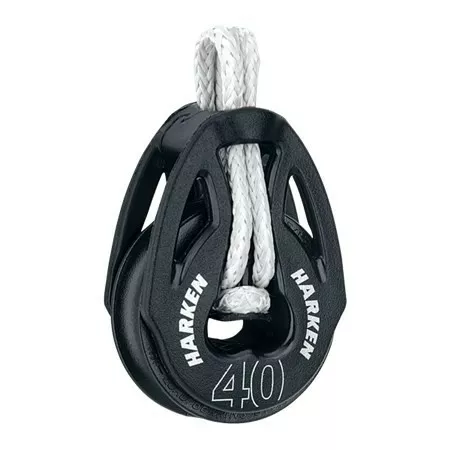 Polea Carbo T2 de 57mm para fijación con cabo (loop)